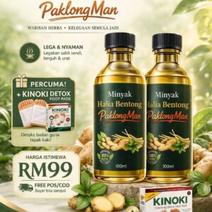 2 botol Minyak Halia Bentong PaklongMan